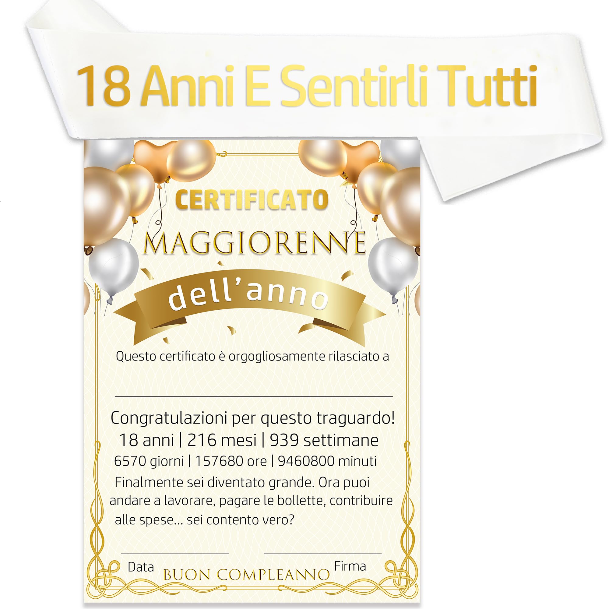 Biglietto Di Auguri Per 60 Anni - Certificato Divertente A Formato Giornale | Idea Regalo Originale - Foto 11