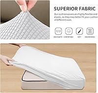 Vista 249 de Easy-Going Fundas Elásticas de 3 Piezas para Cojines de Sofá para Sofá Seccional Izquierdo/Derecho en Forma de L Chaise Lounge Funda de Asiento