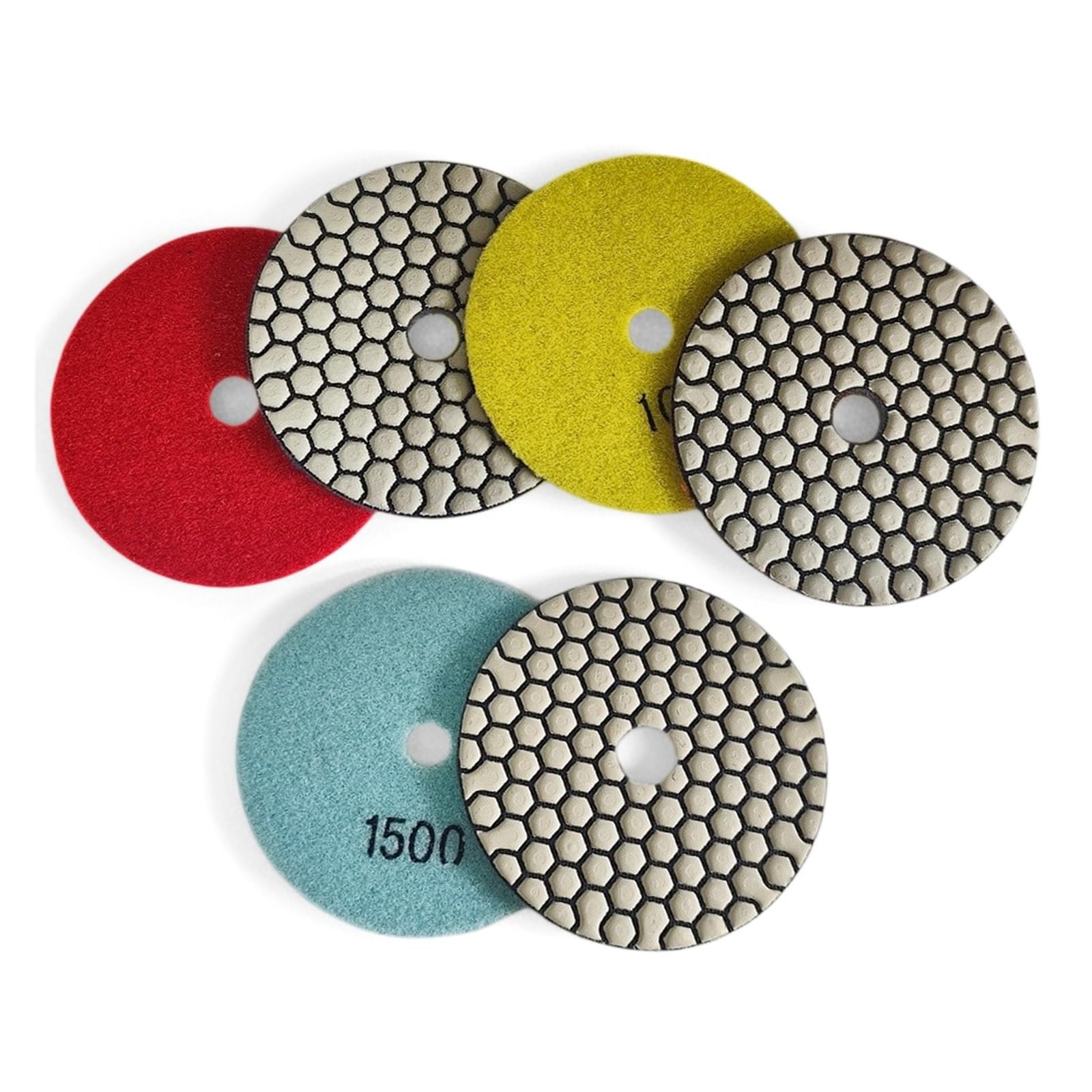 1/3/6/7 Stück 4 Zoll/100 mm flexible Diamant-Trockenpolierpads Harzbindungs-Schleifscheiben for Granit-Marmor-Keramikfliesen