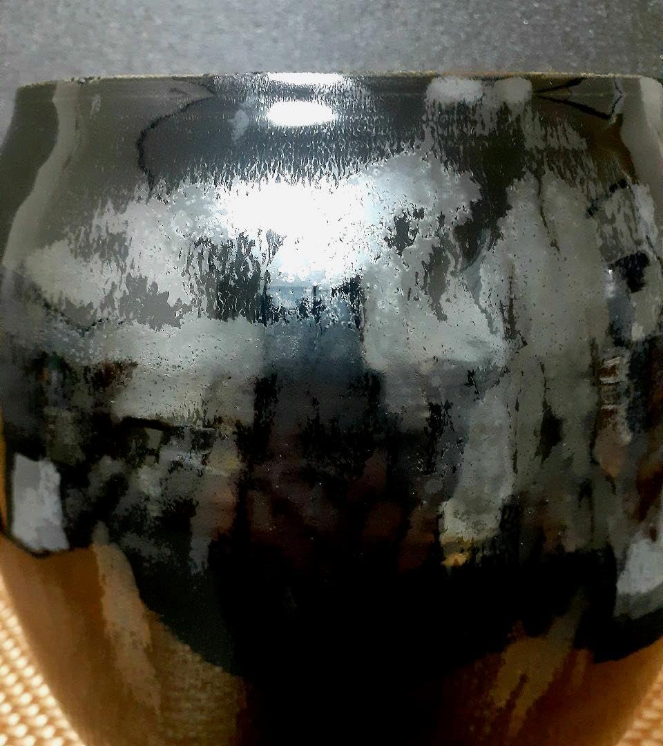 Amazon.co.jp: 日展作家 名工 加藤敬也作 黒釉彩 花瓶 共箱 作歴