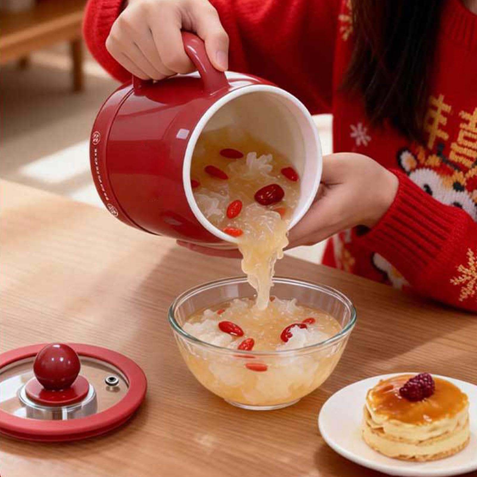 Garnek do zupy z pokrywką, 6 w 1, 800 ml, ergonomiczny uchwyt, powłoka