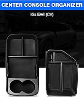 Vista 2 de Autorder 2 unidades Organizador de consola central para Kia EV6 2022 2023 2024 2025 2026, accesorios, caja de almacenamiento para reposabrazos