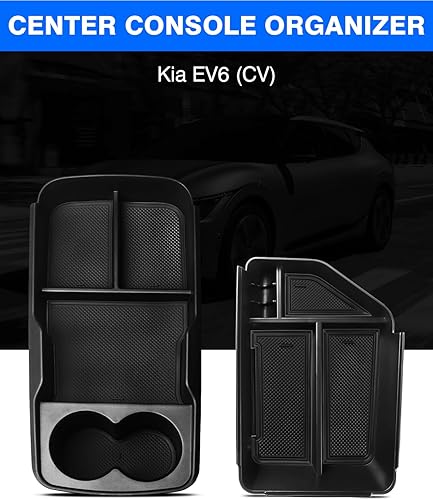 Miniatura 2 de Autorder Organizador de consola central para Kia EV6 2022 2023 2024 2025 2026 Accesorios Caja de almacenamiento para reposabrazos Bandeja de