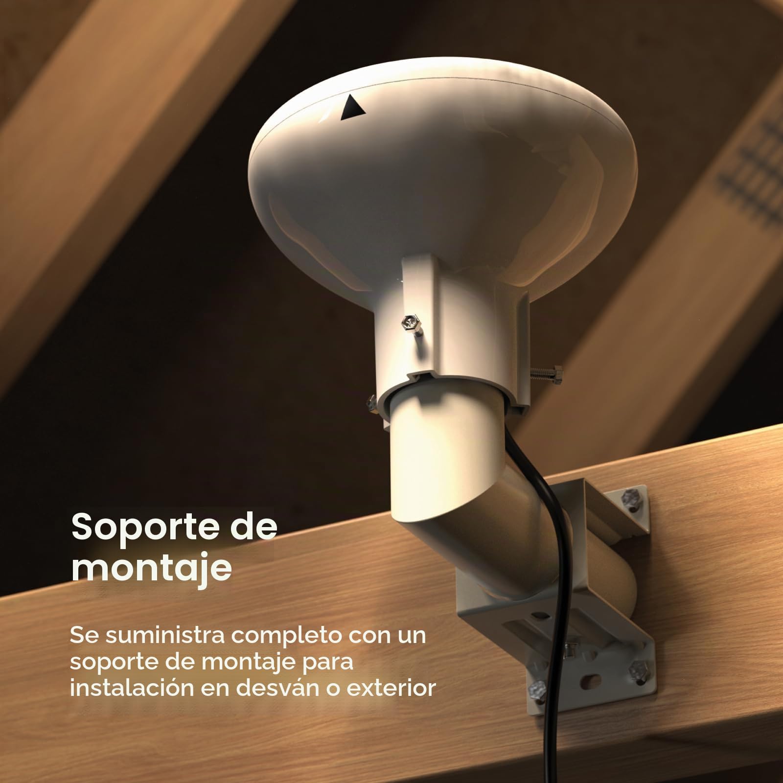 SLx DigiDome Aerial - Antena de TV (filtro 4G, FM, DAB, TV), color blanco