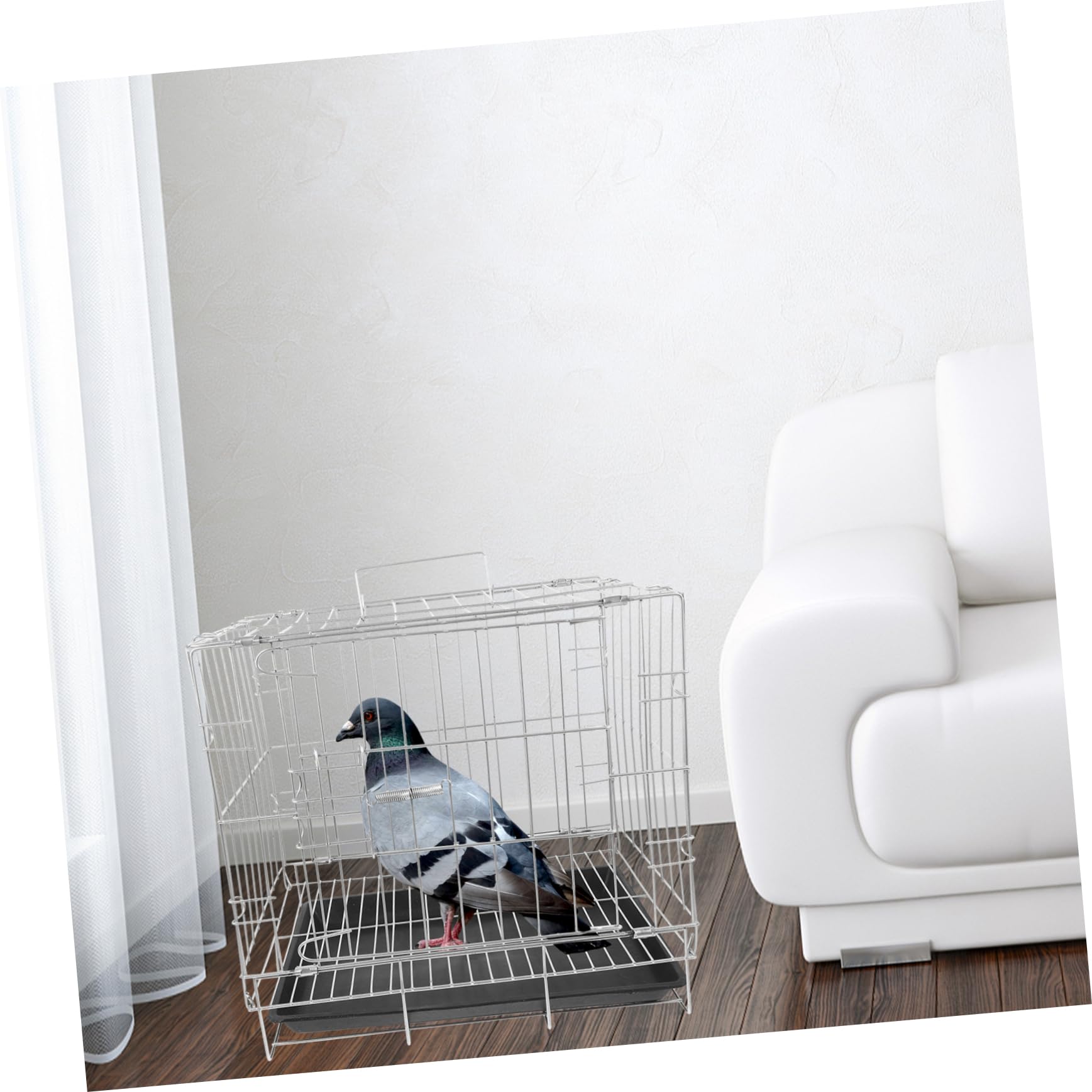 Happyyami Jaula De Cría De Pájaro De Gran Capacidad para Periquitos y Palomas Transportador De Aves Bandeja Extraíble Diseño De Inoxidable y Duradero para Uso Doméstico