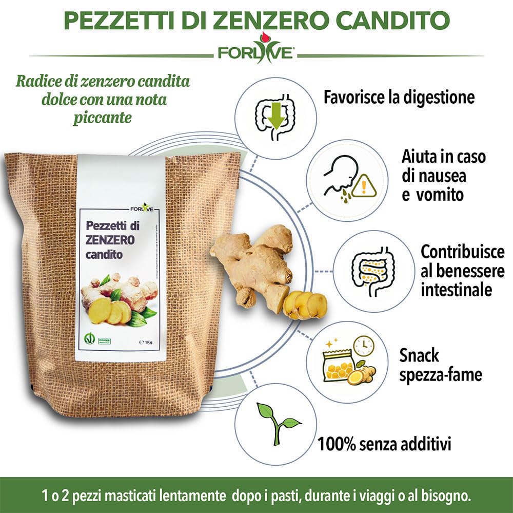 FORLIVE PEZZETTI DI ZENZERO CANDITO 1 KG