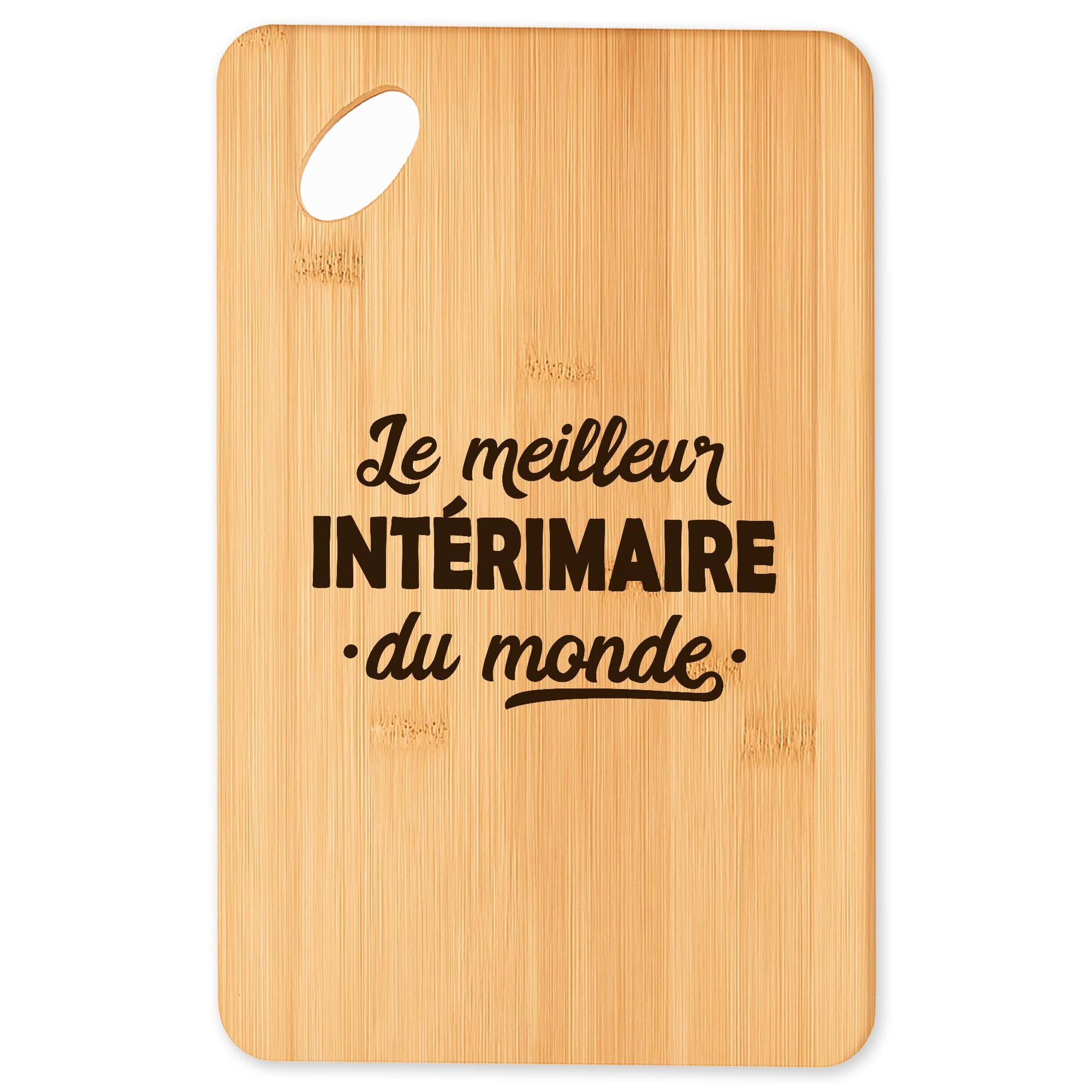 Planche à découper en bambou Super Interimaire 2 pour cuisine et barbecue
