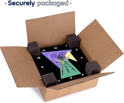 Miniatura 7 de 3dRose DPP_38376_3 Reloj de pared con cámara de cine retro, 15 x 15 pulgadas