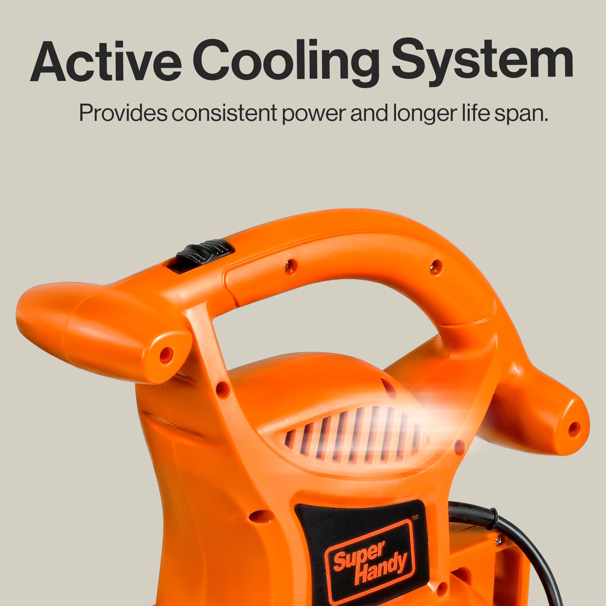 SuperHandy Soplador de hojas 3 en 1, vacío y mulcher eléctrico 230V 3000W con cable plumero de 270 KM/H máximo 10:1 relación de reducción 2 etapa 6 velocidad variable ligero césped y jardín paisajismo