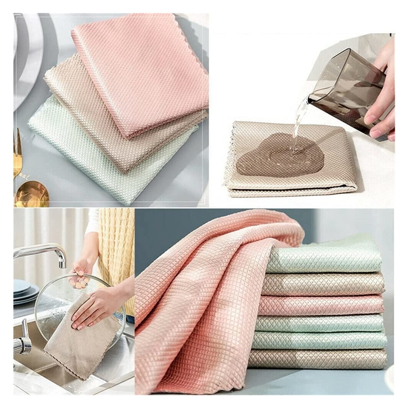 10pack Reinigungstuch Skalie streifenfreie Wundertücher Easy saubere nanoskalige streifenfreie Reinigungstücher wiederverwendbar