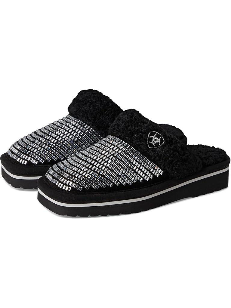 Silver Ariat Jackie Square Toe Exotic Platform