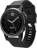 Vista 2 de Correa compatible con Garmin Fenix 5S Plus, correa de repuesto de silicona Quickfit, correa de reloj de repuesto para Garmin Fenix 5S, no compatible