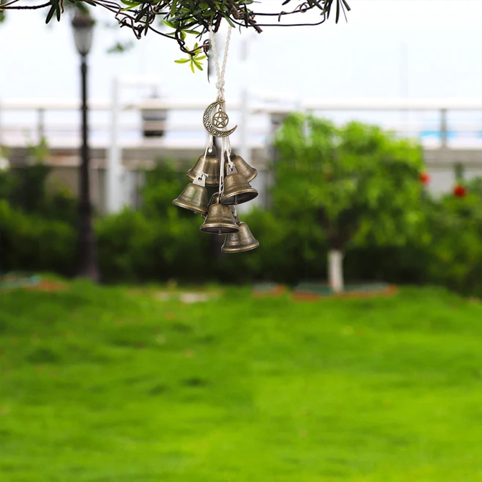 Witch Bells Door Knob Hanger Wind Chimes, Witch Bells Protection Witchcraft With Metal Ring,Clear Negative Energies And Attracts Positive,Patio Garden Door Home Decorations