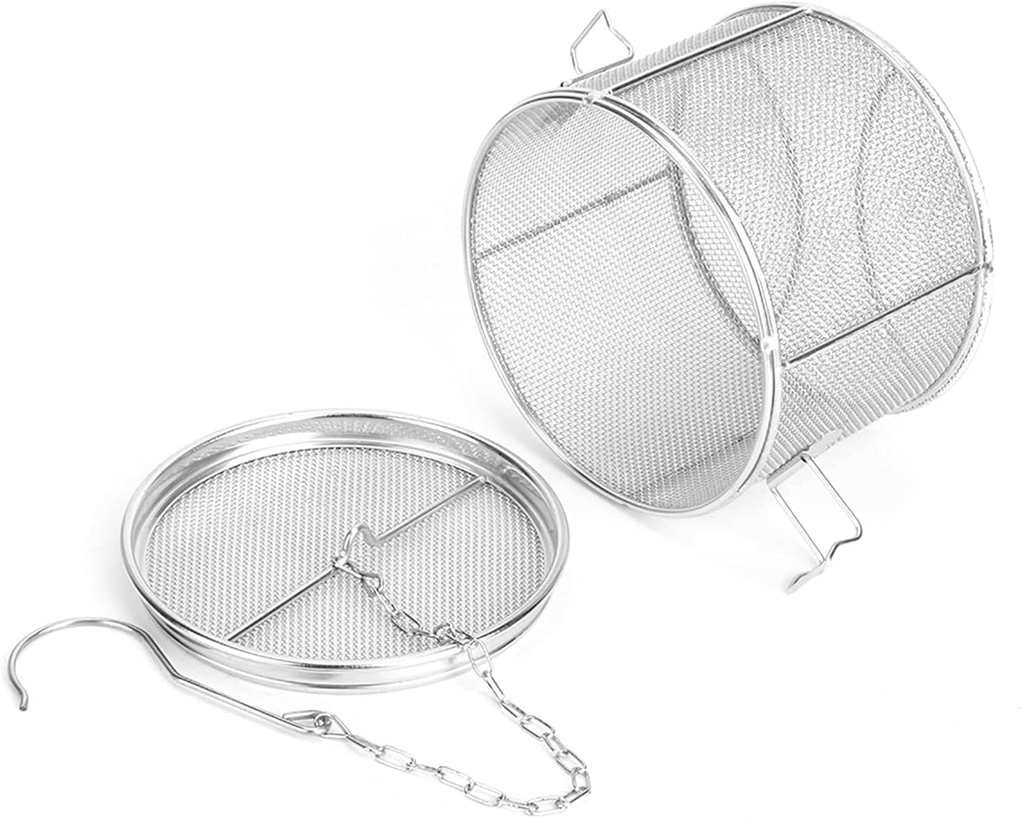 Tea Filters, Tea Strainer, Tea Infuser for Loose Tea, Extra Fine Mesh Tea Ball for Soup, Separating Basket Spice Filter for Hanging on Teapots Cups (14 x 10 cm)