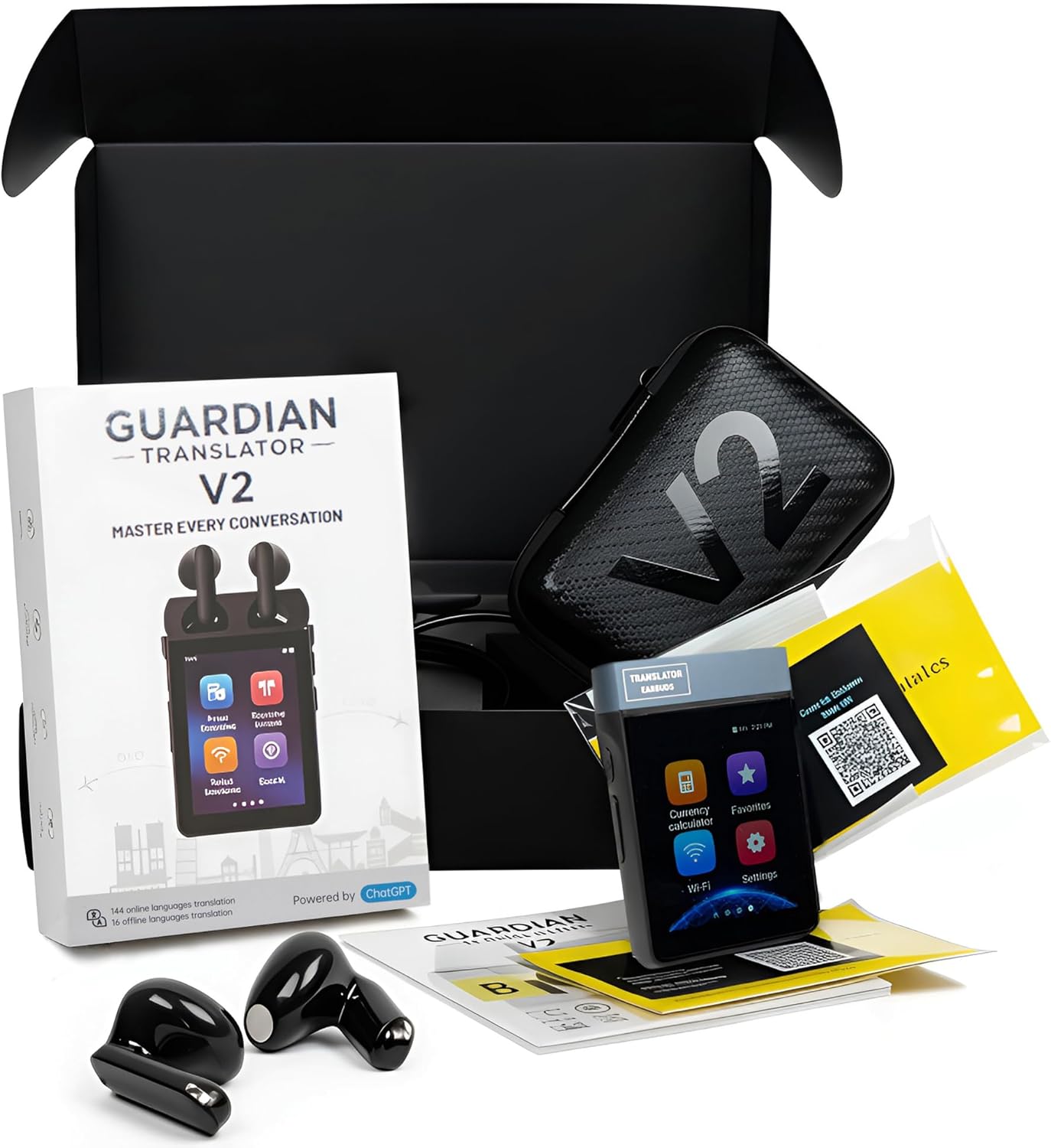 Guardian Translator 6-in-1 V2 AI Noise Cancelling Earbuds