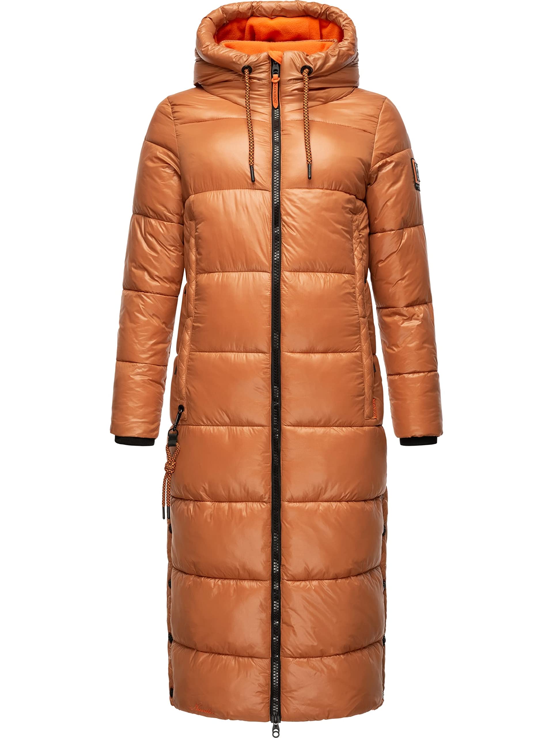 Navahoo Women's Rusty Cinnamon Warm Winter Quilted Coat With Hood Cuddly Angel Xs - Xxl, M