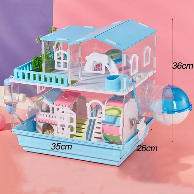 Foto 7 de 7 de XIAOZHUANGXIONG Jaula Grande for Cobayas, Material PS/ABS, Casa Portátil Transpirable de Jaula for Hámster…