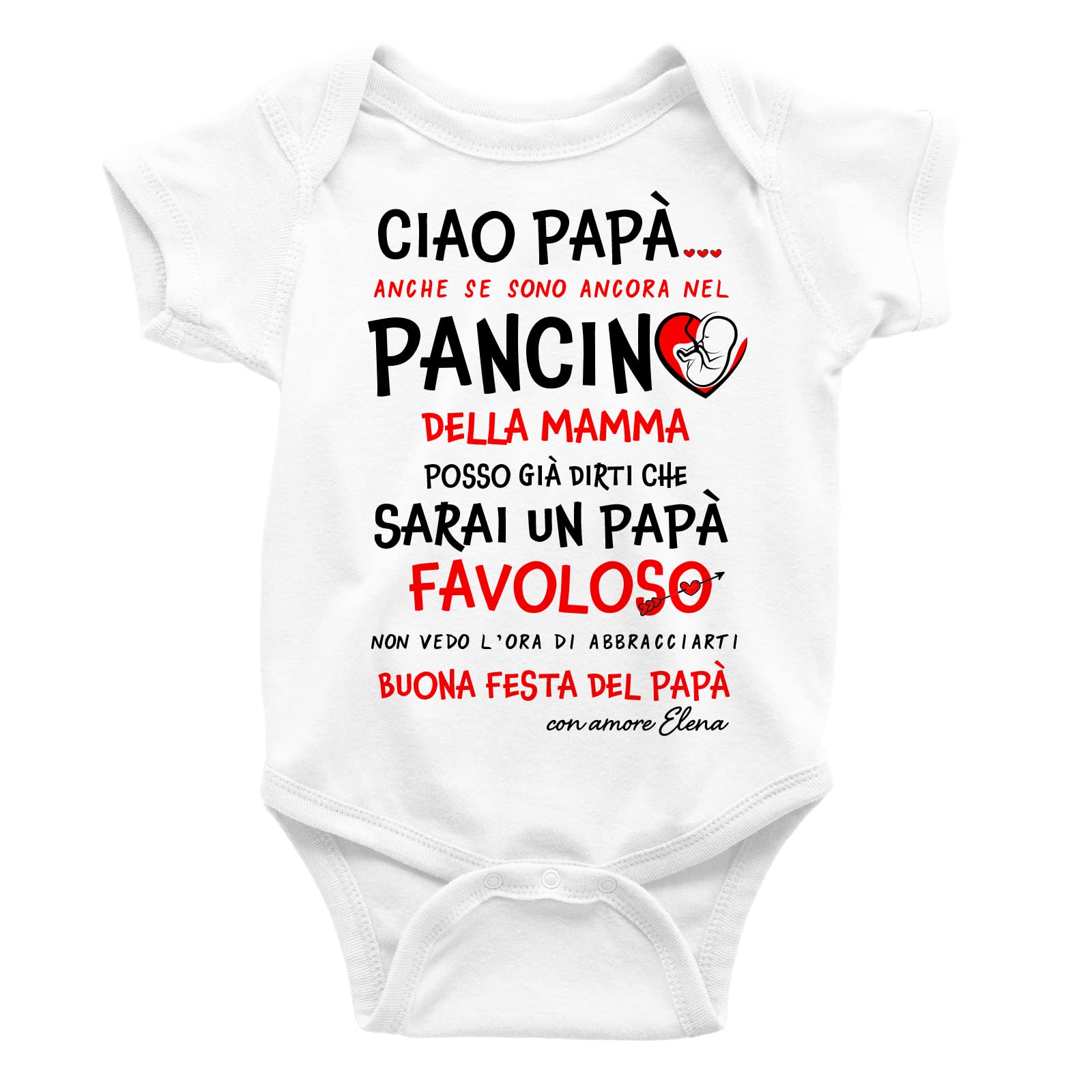 Body Neonato Festa Del Papà - Stampa 'Compagno Di Bevute' Con Birra E Biberon - Foto 8