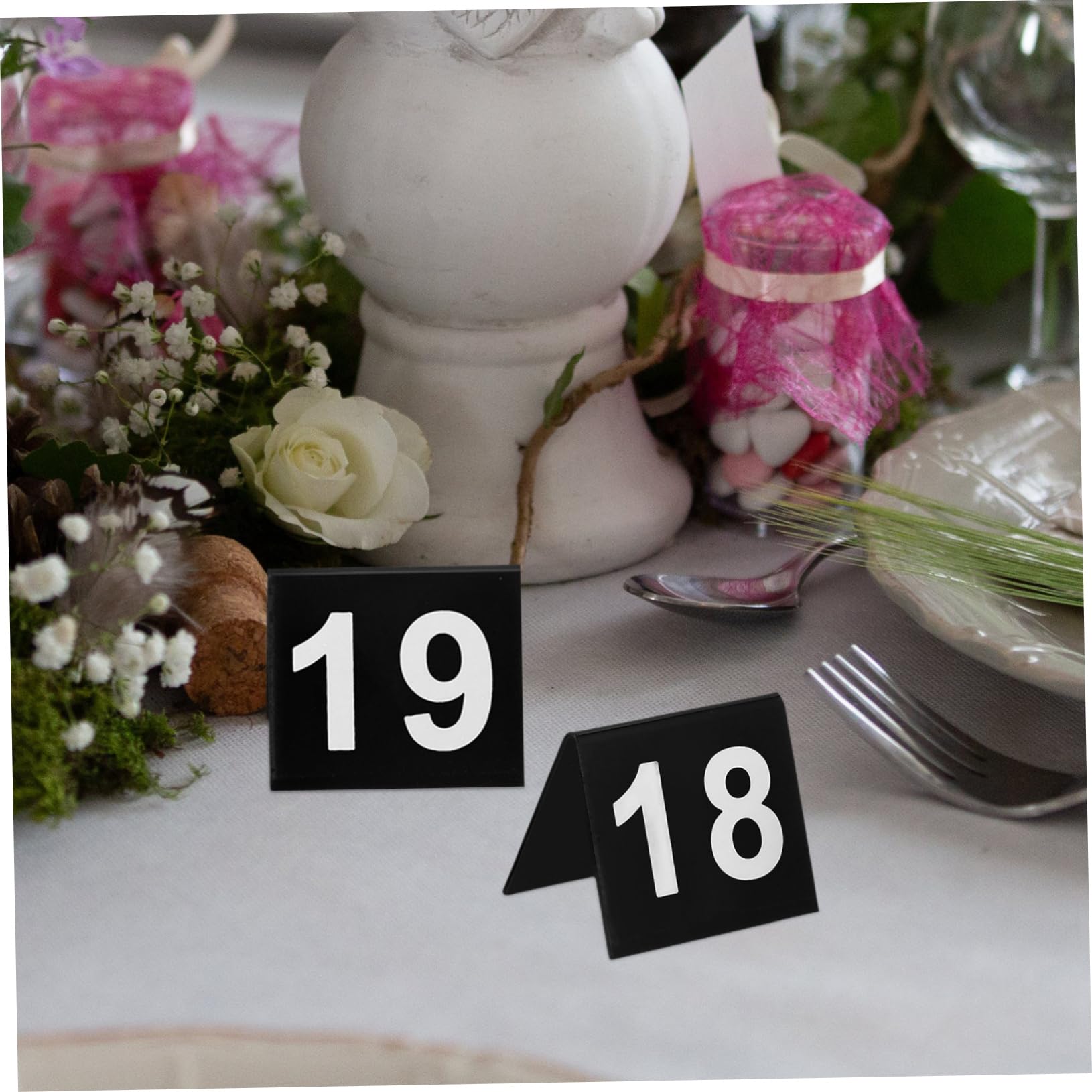 20 Stück Förmige Tischnummern aus Acryl für Hochzeiten und Veranstaltungen Doppelseitige Tischkarten Stabil und Platzsparend für Empfänge und Feiern
