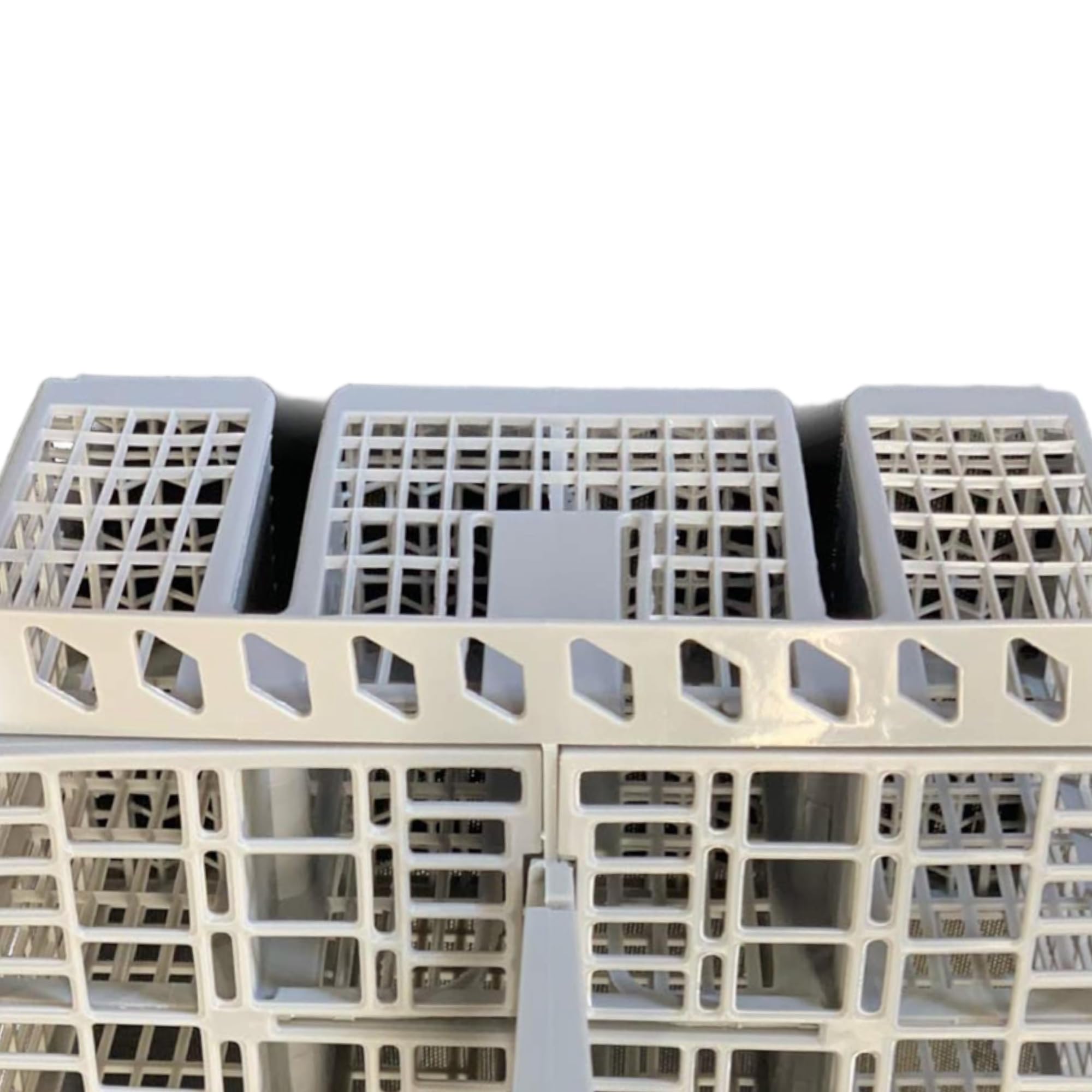QUAILITAS Panier à couverts de rechange pour lave-vaisselle [120 x 195 x 160 mm] – Panier à couverts autoportant réglable avec poignée et couvercle pour Ariston Hotpoint, Whirlpool, Bosch, Neff