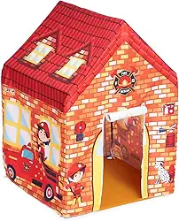 Replay Kids Barraca Infantil Cabana Tenda dos Bombeiros Dobrável, Vermelho