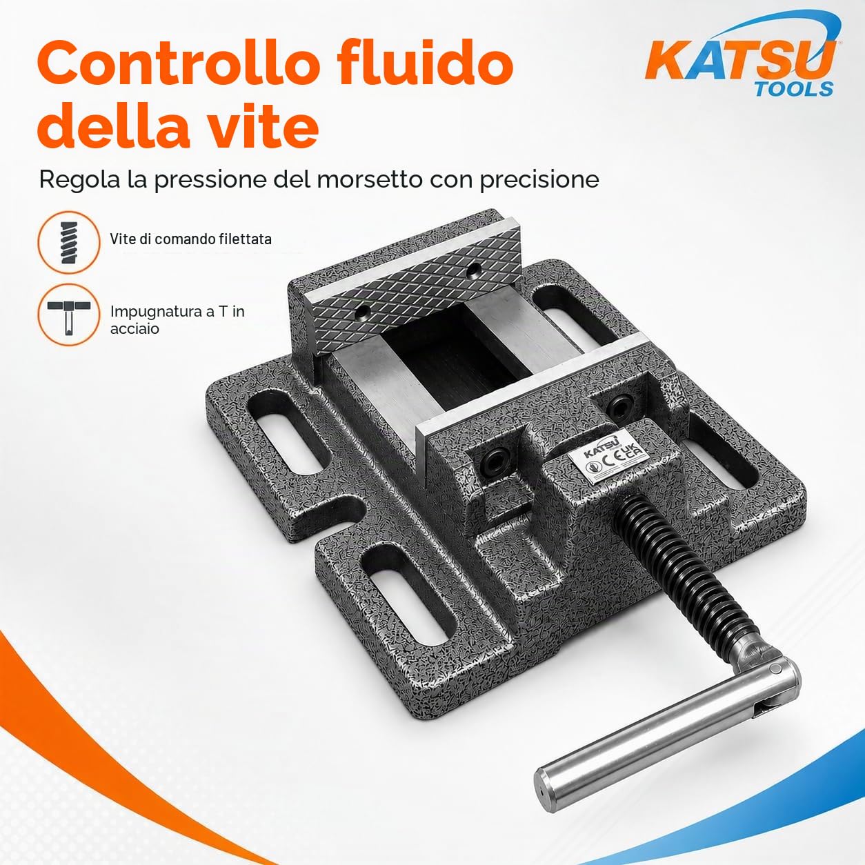 KATSU Morsa per Trapano da Banco a Colonna 3" 75mm Tipo Americano di Qualità Professionale per Trapano a Pressa per Fresatrice 40227330