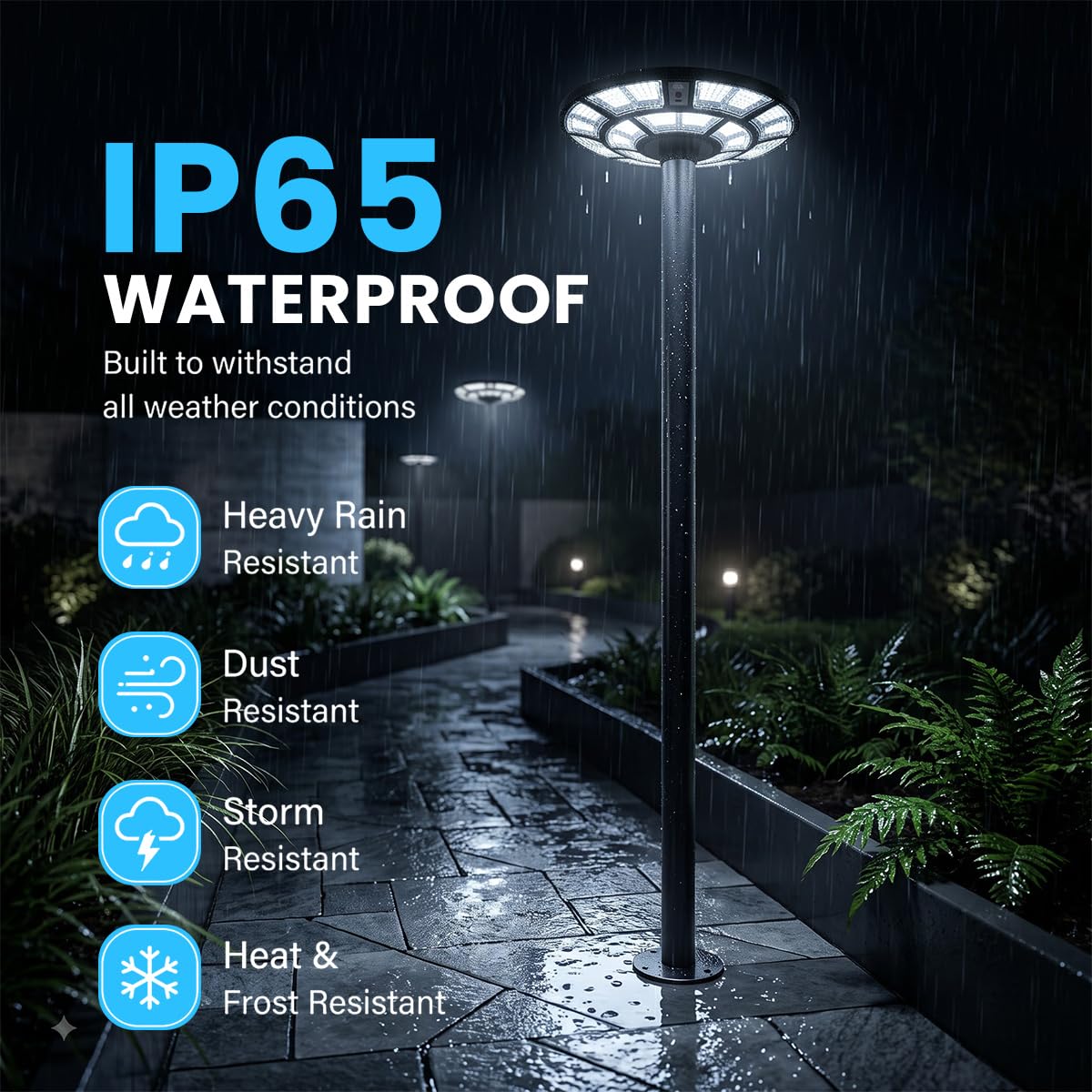 Hardoll 500W Solar UFO Light - Waterproof Garden LED -8