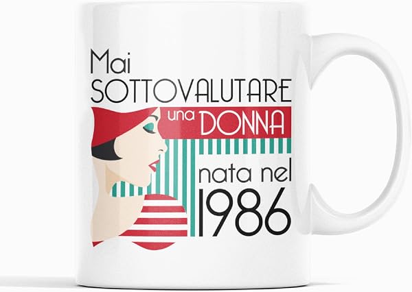 Gesar 40 Years Old Woman Mug - 40th Birthday Gift - Funny 40th Birthday Gift Idea - Female Gadget for Mom, Friend, Sister, Aunt or Niece - Born in 86 - (1986) - 2