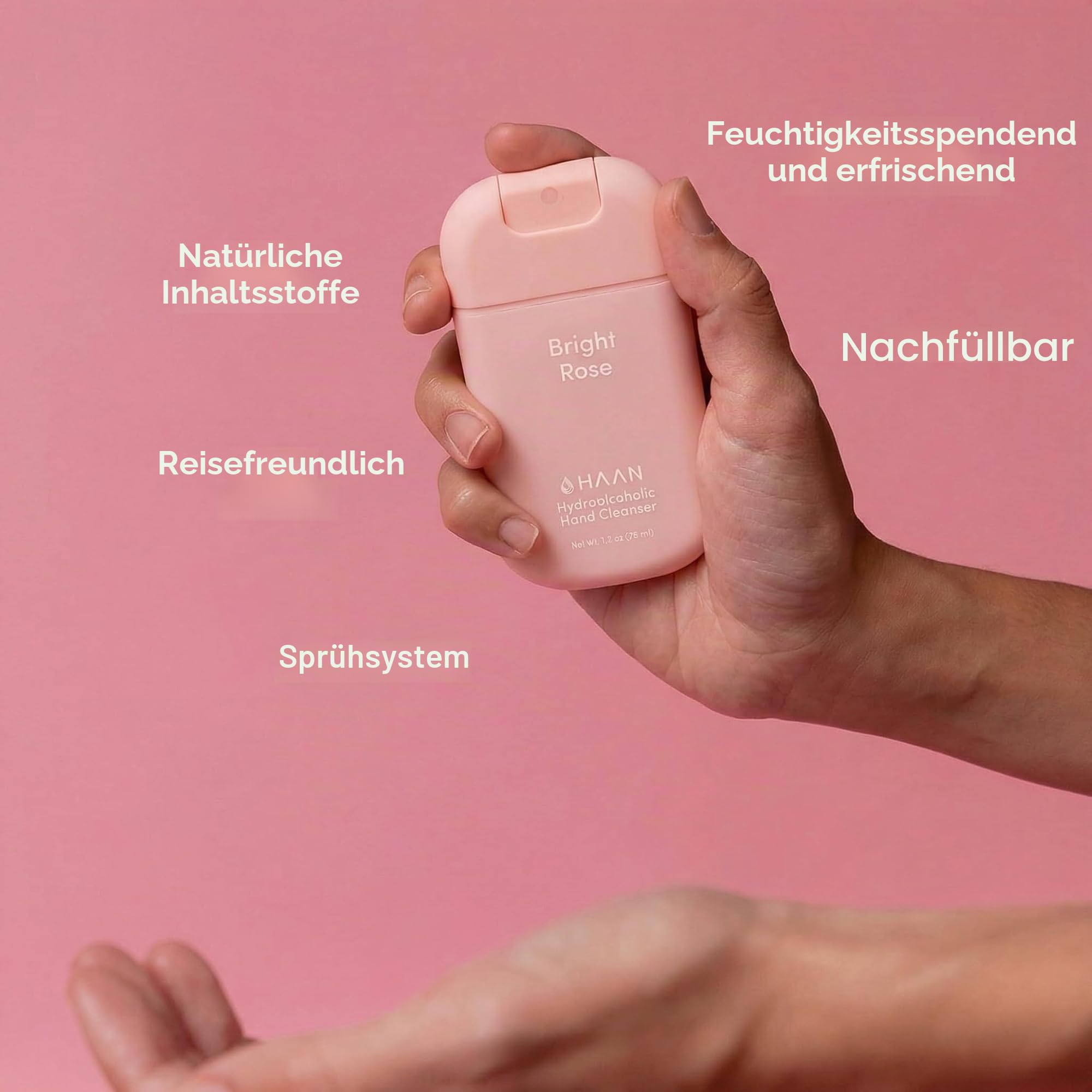 HAAN Hydroalkoholisches Handdesinfektionsmittel 30ml 5 Pack (Bright Rose + Purifying Verbena + Morning Glory + Soothing Lavender + Citrus Noon)