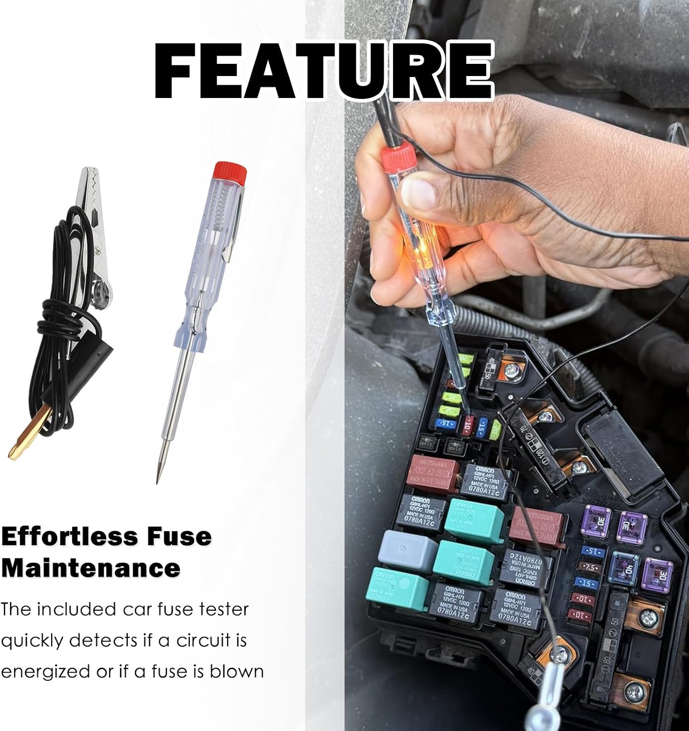 120PCS Car Fuses Assortment Kit Multi-Size,Automotive Fuses Kit with Car Fuse Tester & Puller Tool,Universal Cars Fuse Kits for 35A 30A 25A 20A 15A 10A 7.5A 5A 3A 2A
