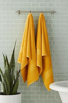BrylaneHome BH Studio 2 Piece Bath Towel Set - Gold
