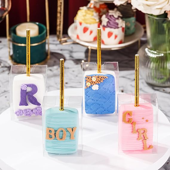 SLShePack 24PCS Rice Krispie Treat Boxes with Hole