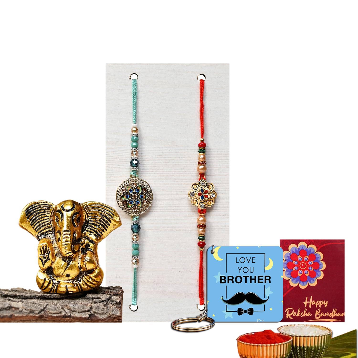 TONKWALAS Unisex Adult Rakhi For Brother | Pack Of 6 | Rakhi For Brother With Gift Combo Set | Rakhi Gift Hamper | Rakhi Gift For Brother (Kk-1) (B0D8BNZYHW) Amazon Price History, Amazon Price Tracker