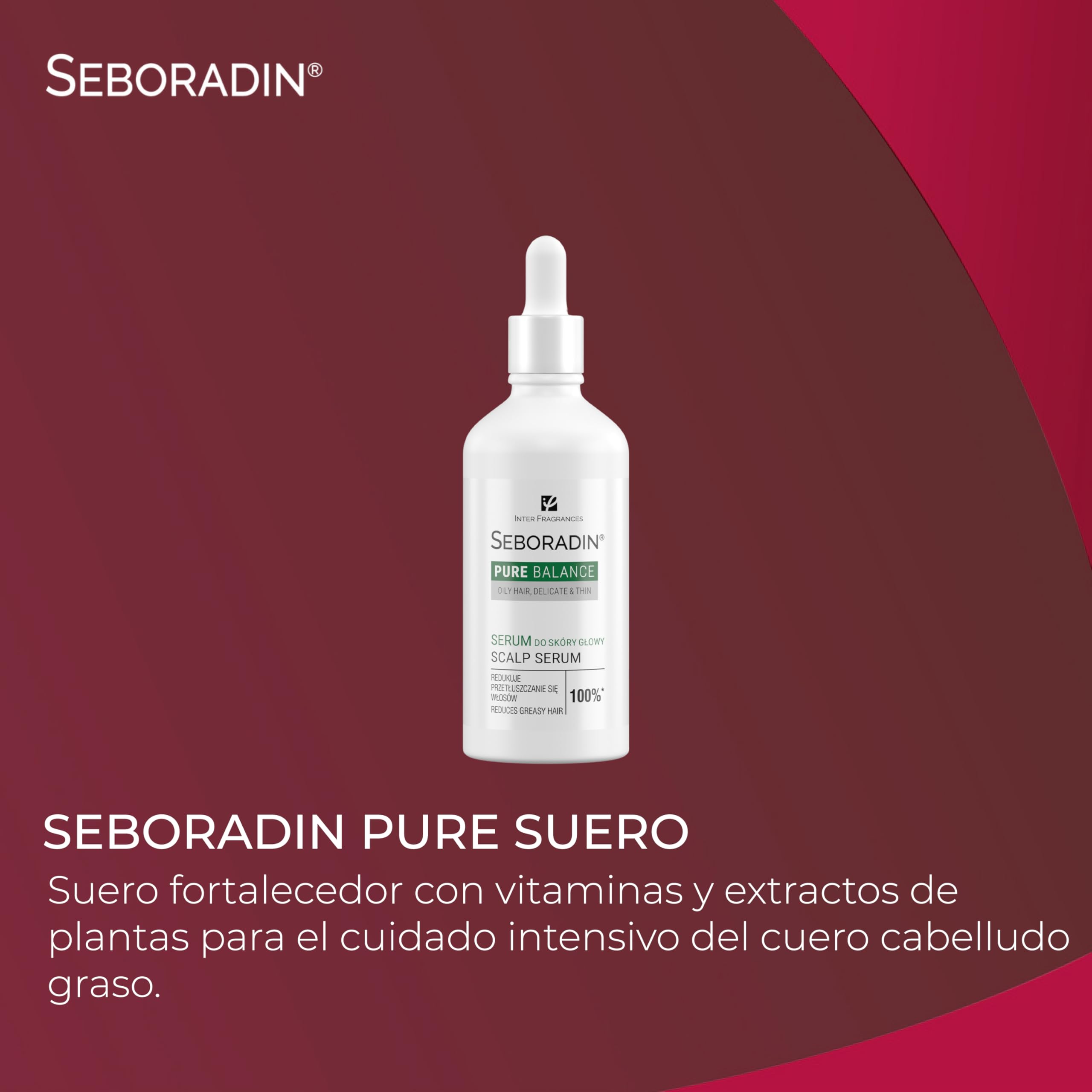 SEBORADIN Maria Set Blue - 2x Ampollas Oily Hair - Sérum y Champú Anticaspa - Pure Balance Acondicionador Champú y Sérum - Peeling para el Cuero Cabelludo