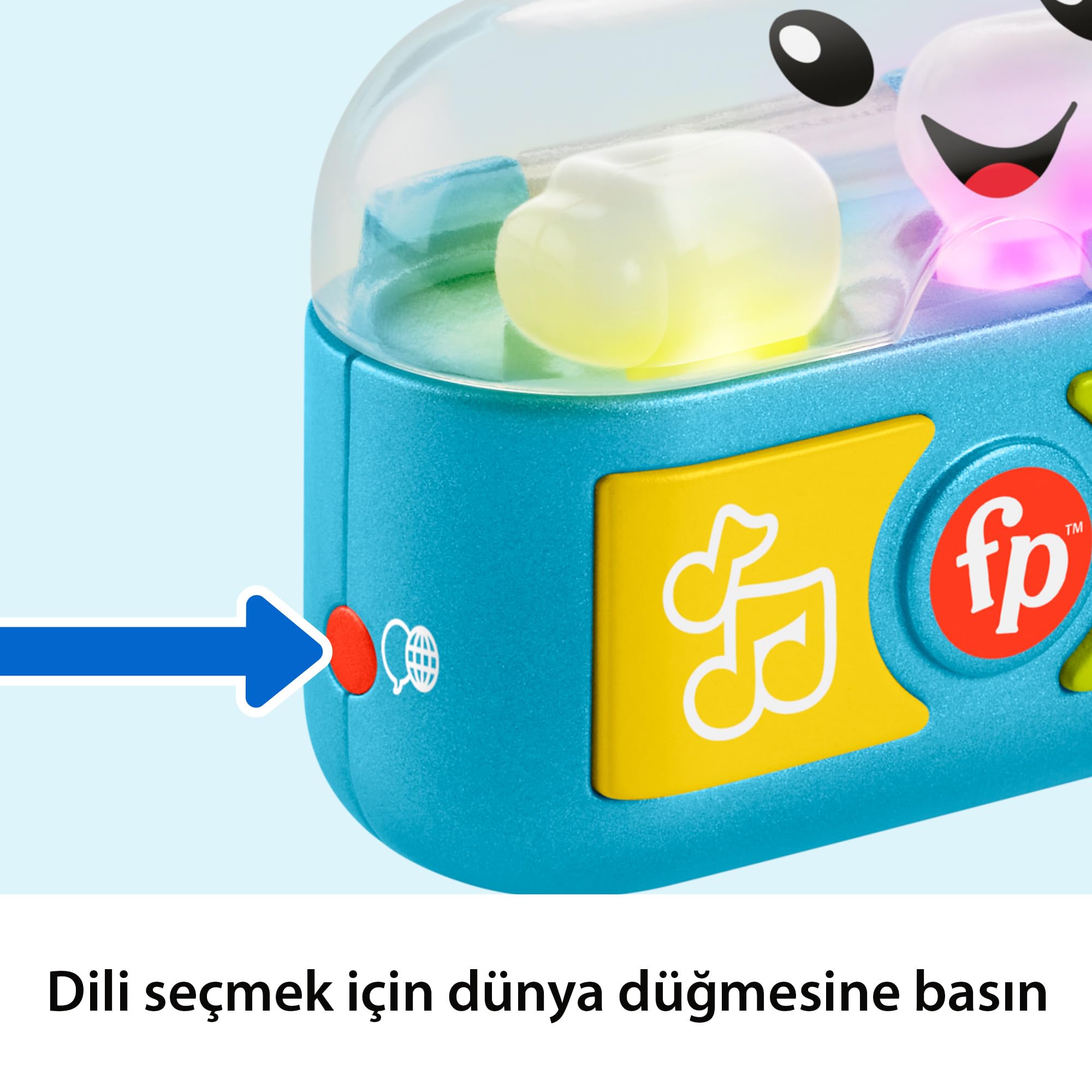 Fisher-Price Eğlen ve Öğren Eğlenceli Kulaklıklar Fisher-Price Eğlen ve Öğren Eğlenceli Kulaklıklar, birden fazla dil desteği bulunan müzikli, eğitici oyuncak HWY47