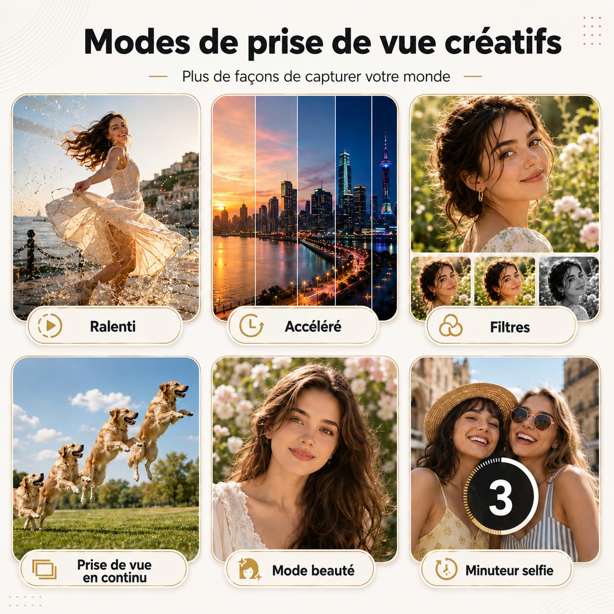 Cámara Digital 5K Selfies Pantalla 180° con Espejo para Principiante Negro