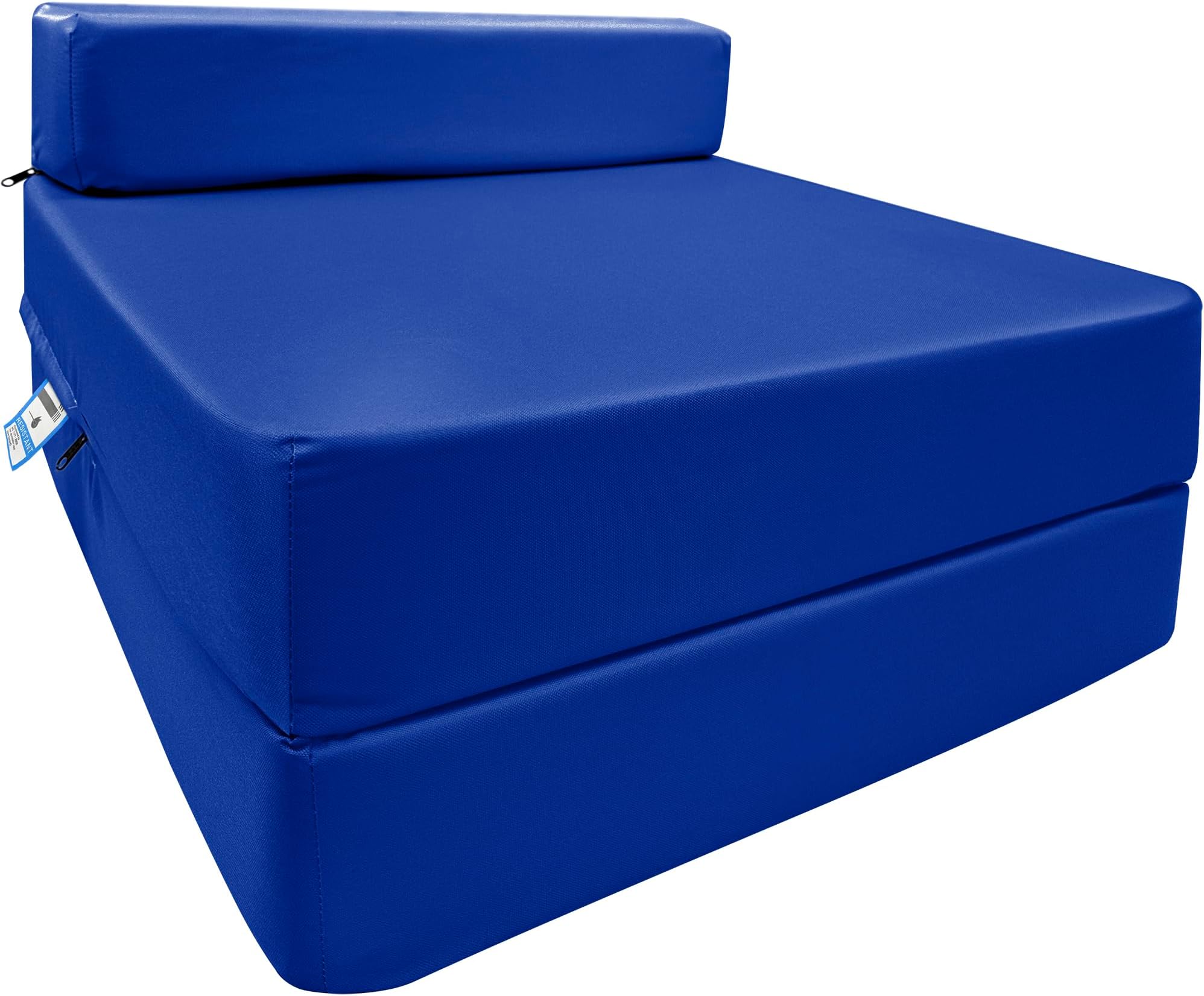 iSTYLE MODE BETTER HOME CHOICE Fold Out Single Z Bed Futon Sofa Chair | Comfortable Fold Out Sofa Mattress | Ergonomically Designed for Guests | Lightweight & Stylish (Dark Blue)
