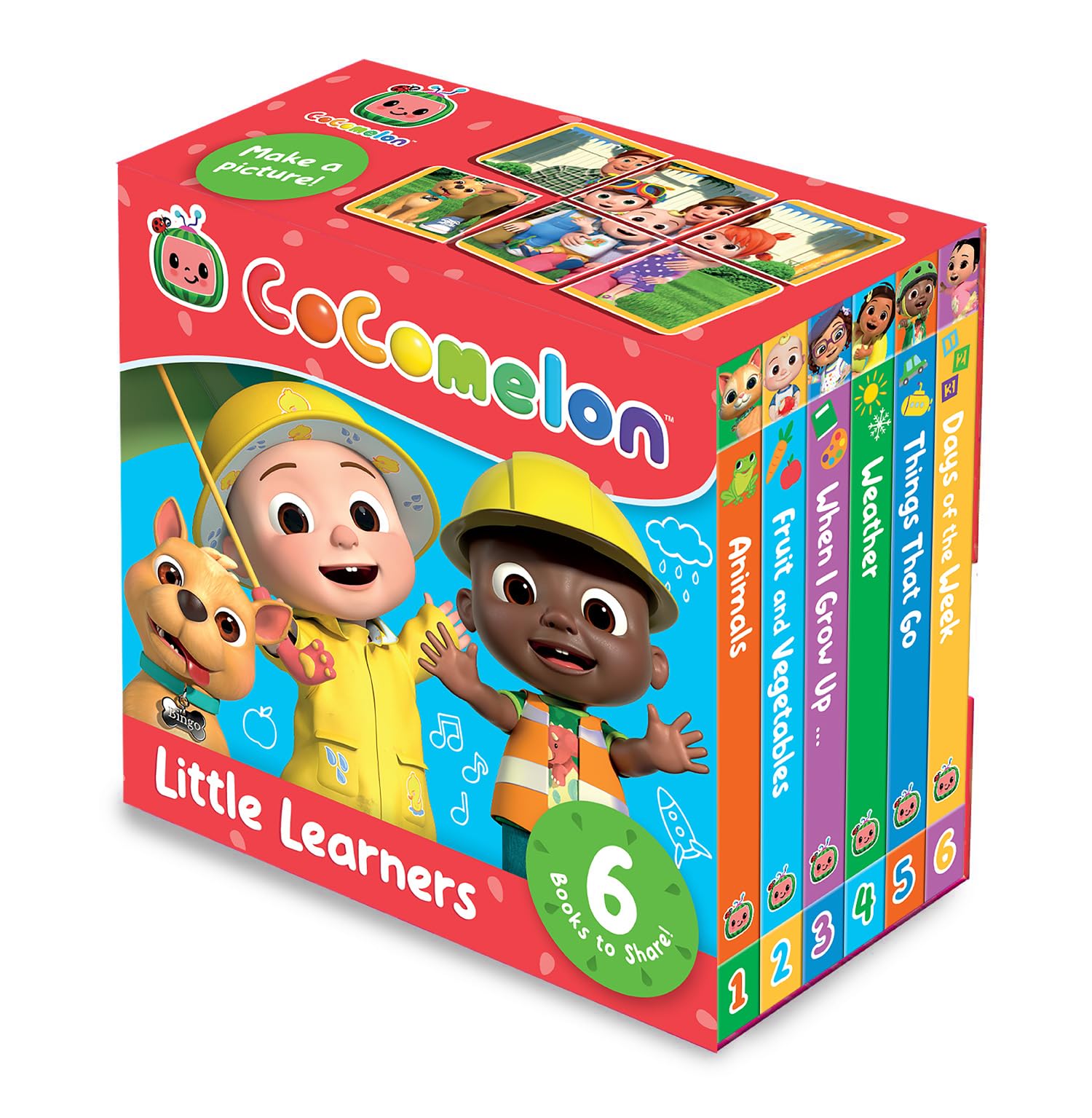 CoComelon Little Learners Pocket Library: 6 new mini board books about first experiences, featuring JJ and his friends – perfect for toddlers and young children!