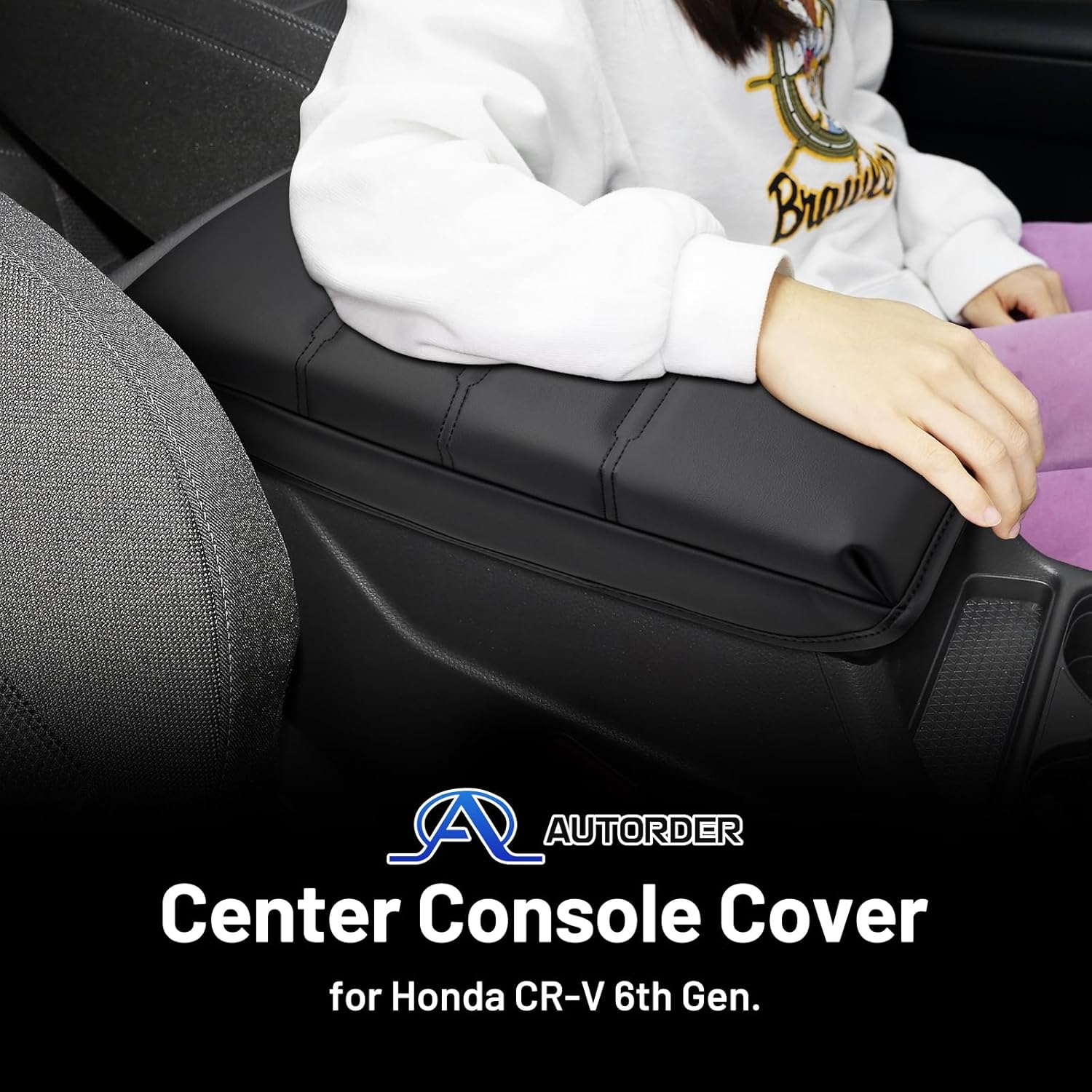 Autorder Center Console Cover for 2023-2025 2026 Honda CR-V CRV Accessories Armrest Cover Anti-Scratch Middle Console Pad Armrest Protector