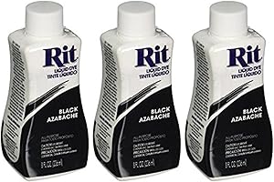 Rit Liquid Fabric Dye Black 8 Ounces, Pack of 3
