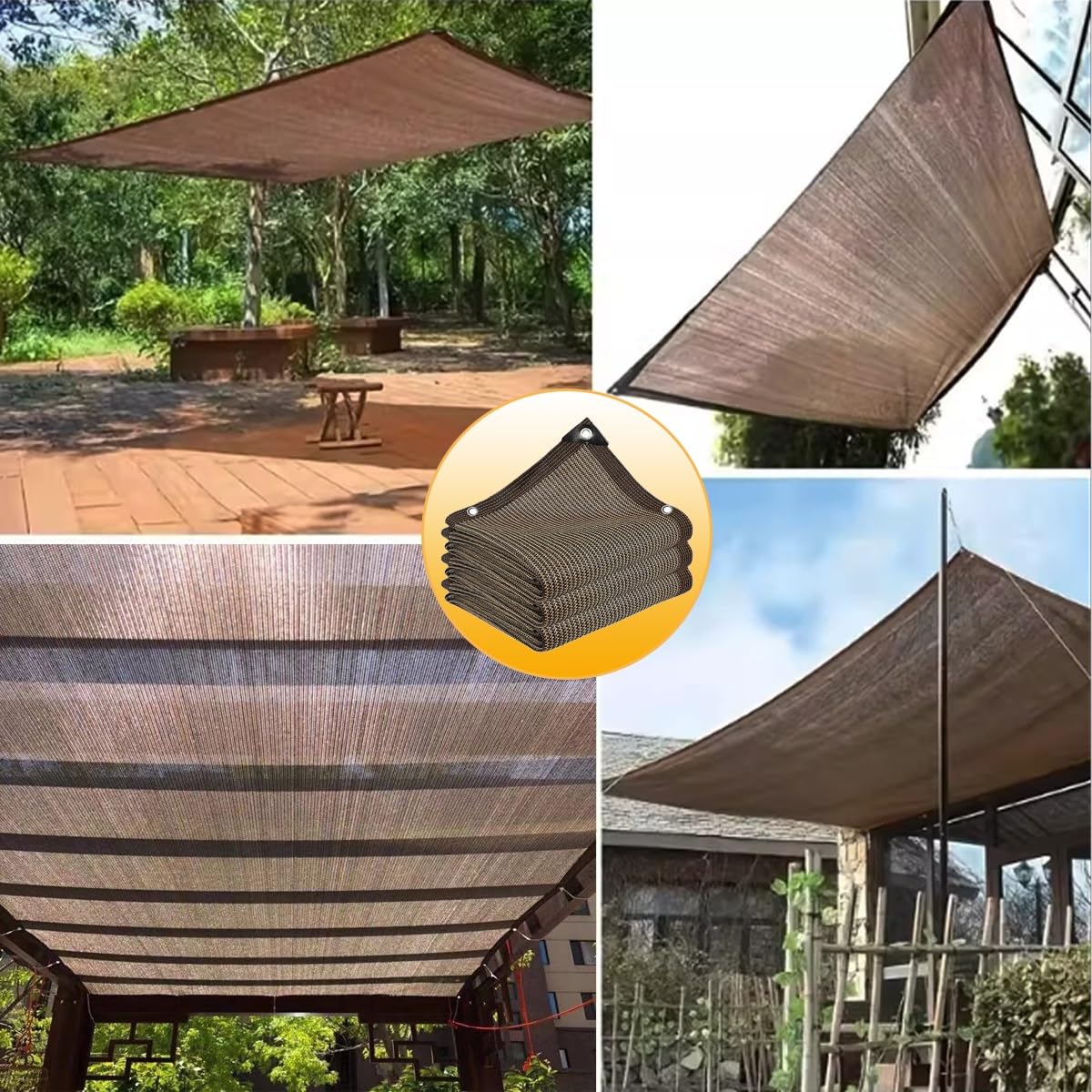 Siatka ogrodowa, 4 x 8 m, oddychająca siatka chroniąca przed słońcem, na patio, do szklarni, odporna na promieniowanie UV, do użytku w ogrodzie
