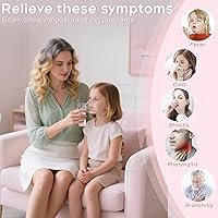 Vista 4 de Nebulizador portátil inteligente con pantalla digital para adultos y niños, nebulizador portátil con tubo, boquilla y máscara, nebulizador