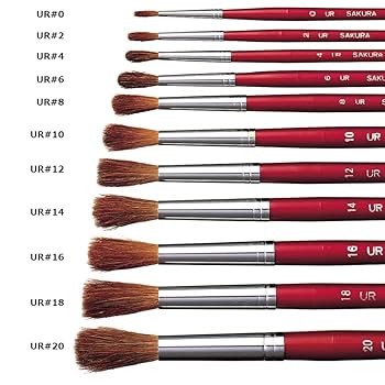 【未使用】絵刷毛筆（はけ7 種類） 未使用】絵刷毛筆（はけ7 種類） artloco_014273