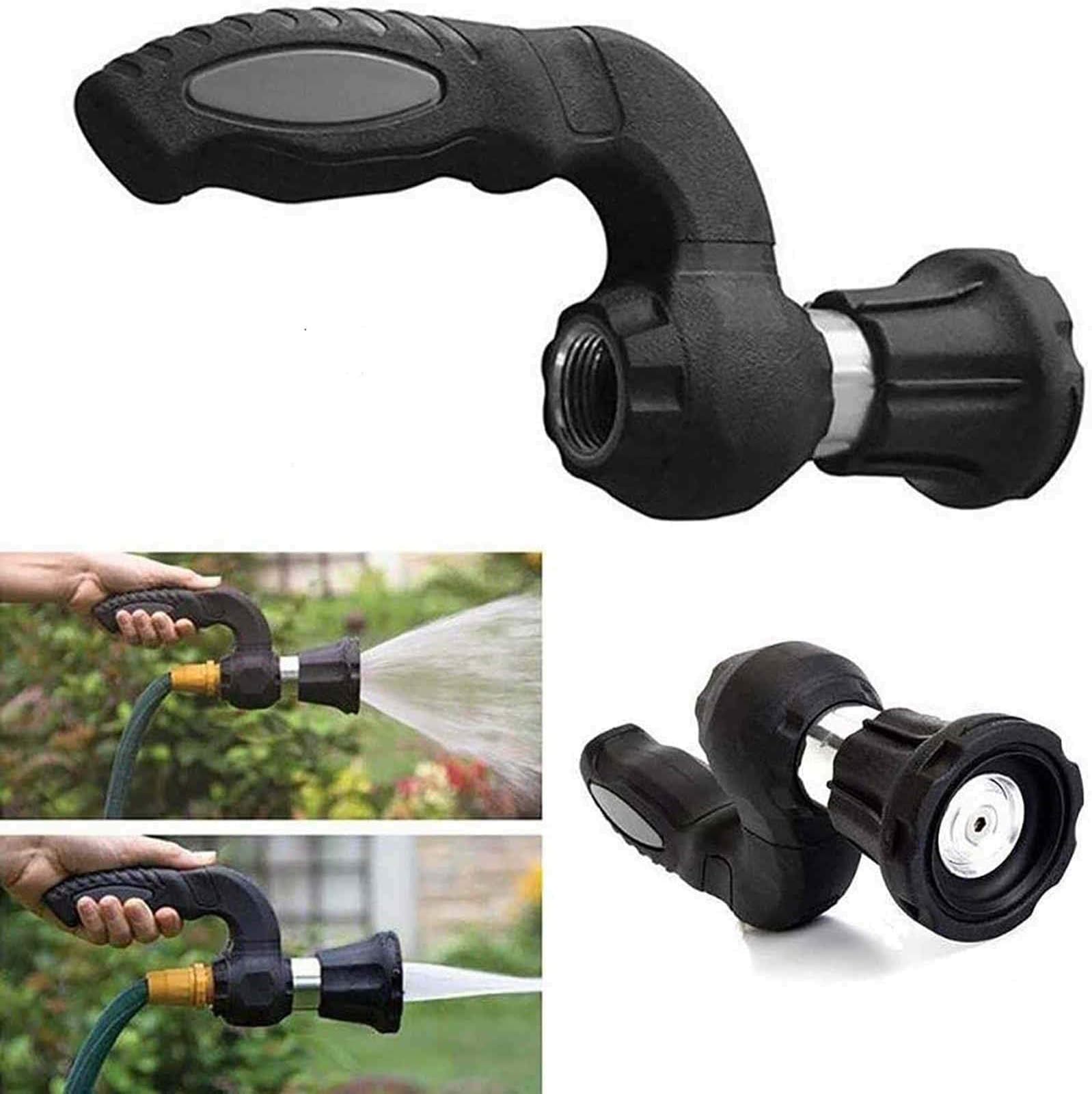 GRAWILLE Garden Hose Nozzle Mighty Power Hose Blaster Nozzle Garden Sprayer Fireman’s Nozzle Powerful Adjustable Spray Nozzle for Garden Lawn Car Washing