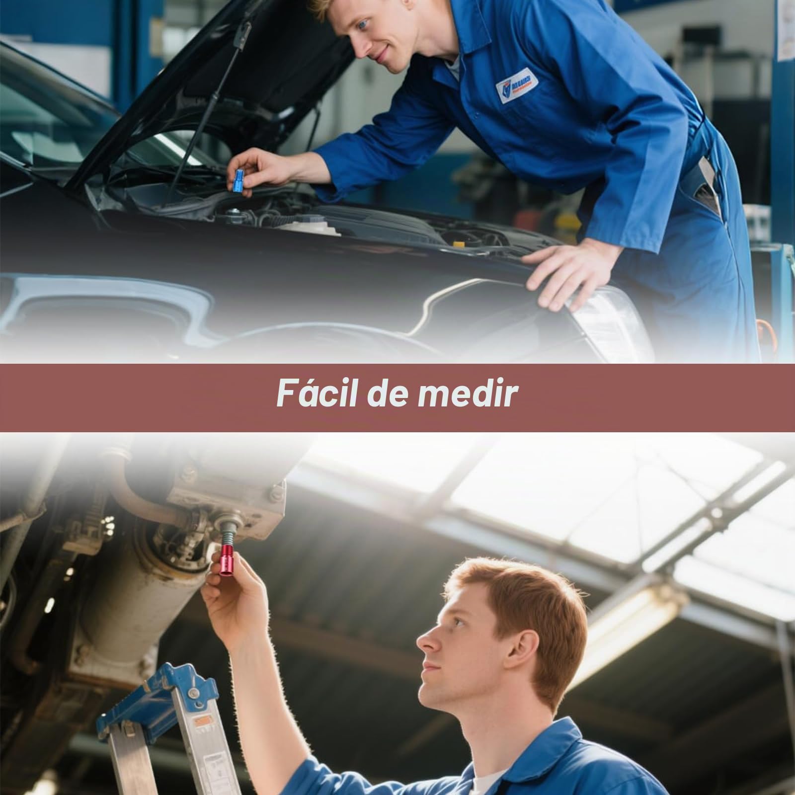 Comprobador de Roscas para Tuercas y Pernos, 52 PCS Medidor de Tamaño de Pernos y Galga de Roscas (28 SAE & 24 Métrico), Estuche para Mecánica Automotriz y Fontanería