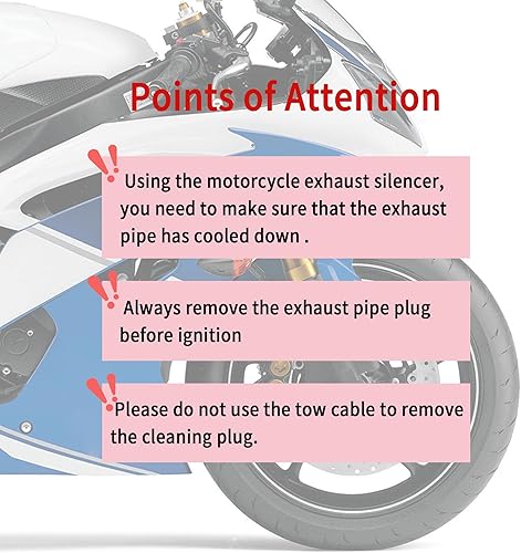 Miniatura 6 de 2 tapones de escape de motocicleta de 1.1 a 1.8 pulgadas, silenciador de escape de goma para motocicleta de 2 tiempos, accesorios de motocicleta,