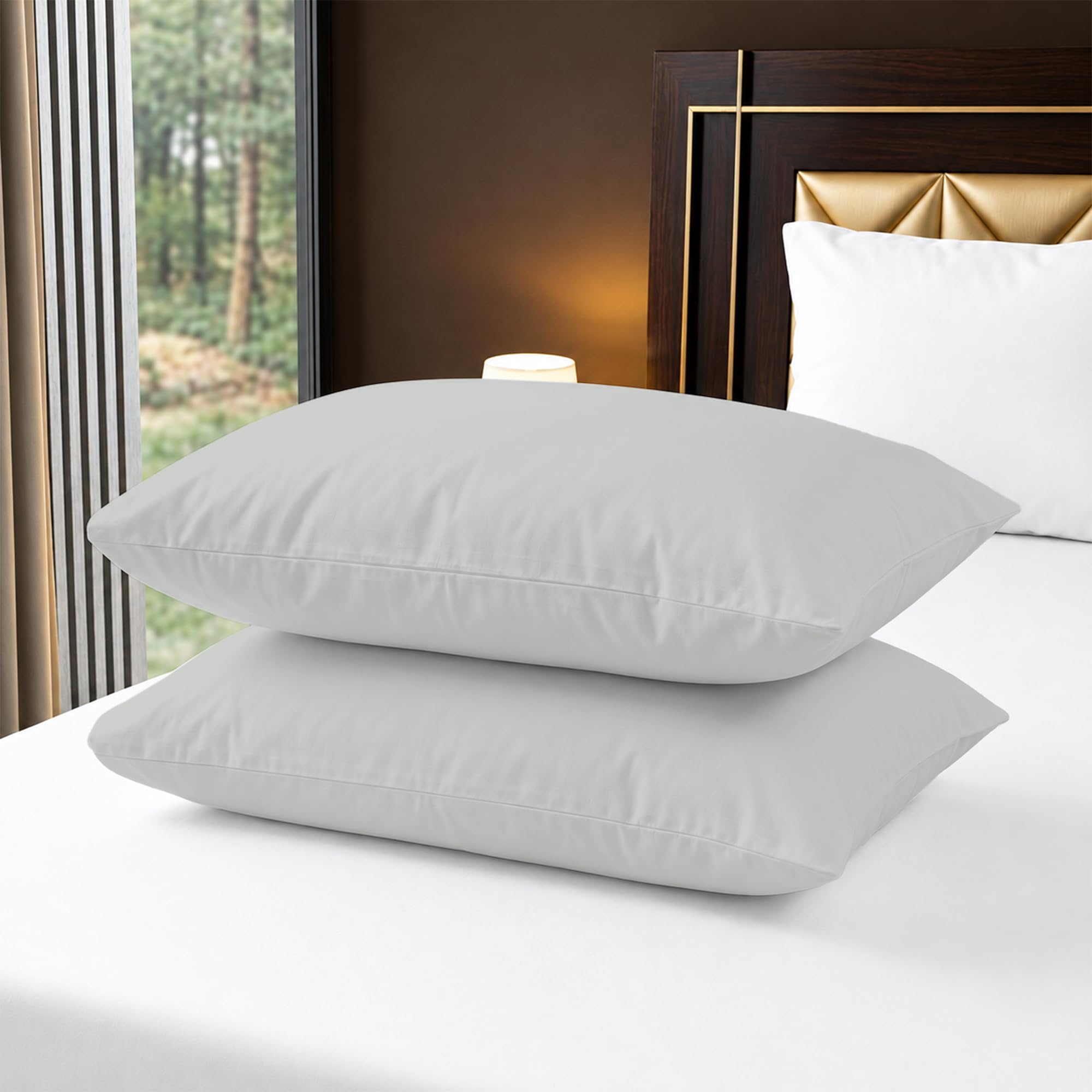 Reliancebedding Silver Housewife Pillowcases 2 Pack – 100% Egyptian Cotton 400Tc Ultra Soft