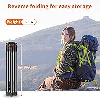 Vista 7 de XXZU Trípode de pie de 72 pulgadas para tablet, soporte para tablet con cabeza de bola de 360°, soporte de piso ajustable en altura con funda