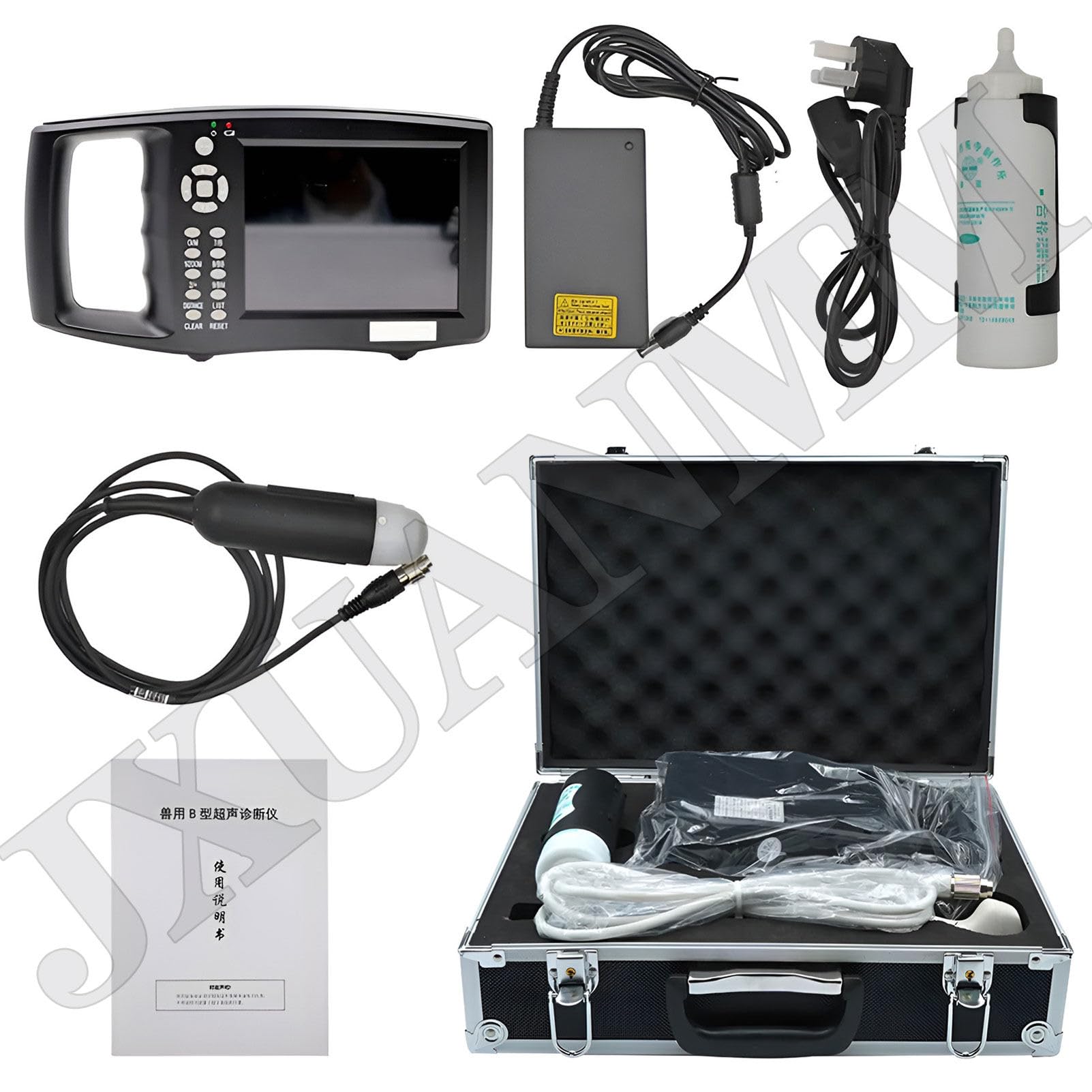 Échographe vétérinaire portable, écran LED 5,6 pouces, 16 couleurs, pour bovins, chevaux, porcs, moutons, chiens et chats en gestation.,M1