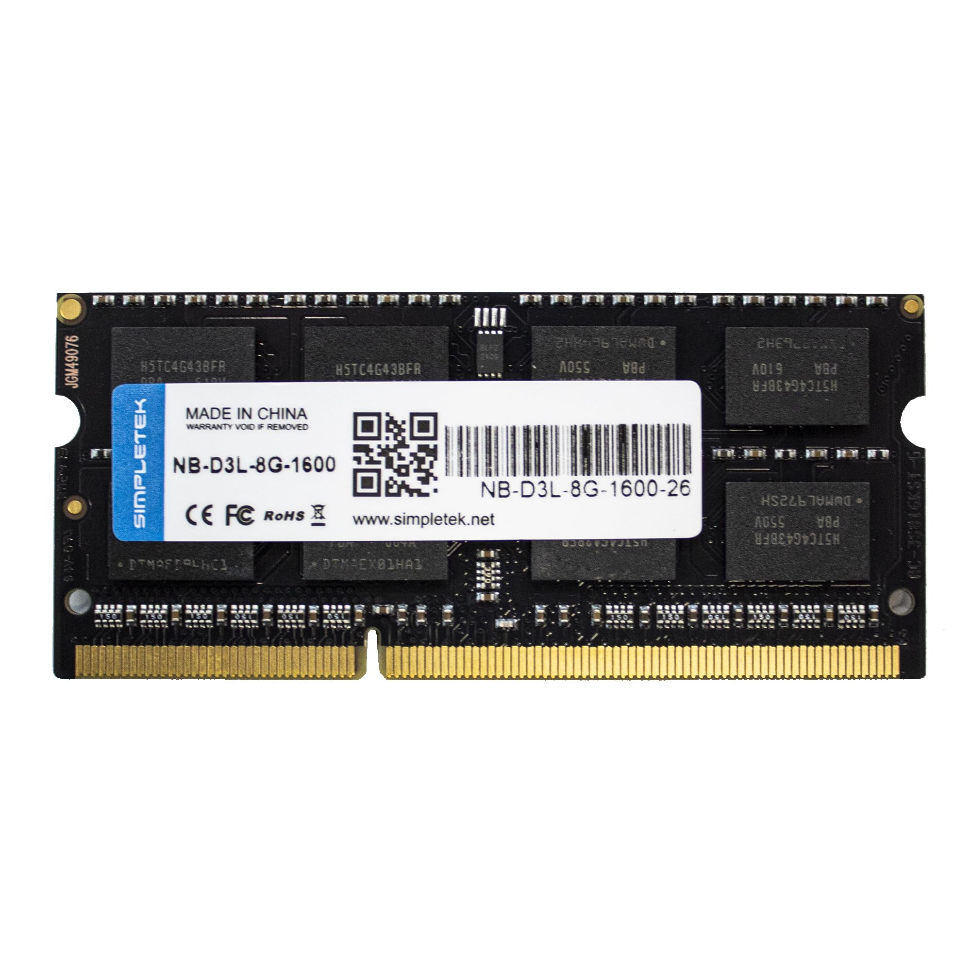 SIMPLETEK - Moduł pamięci RAM 8 GB DDR3L 1600 MHz 1,35 V Banco SO-DIMM komputer AIO Notebook PC3L-12800 (DDR3L-1600)